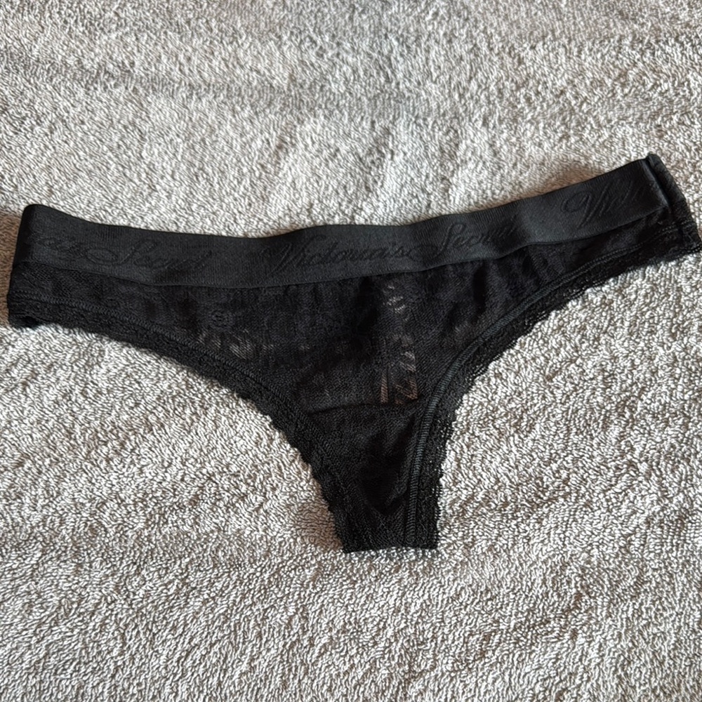 Victoria's Secret Black Lace Briefs
